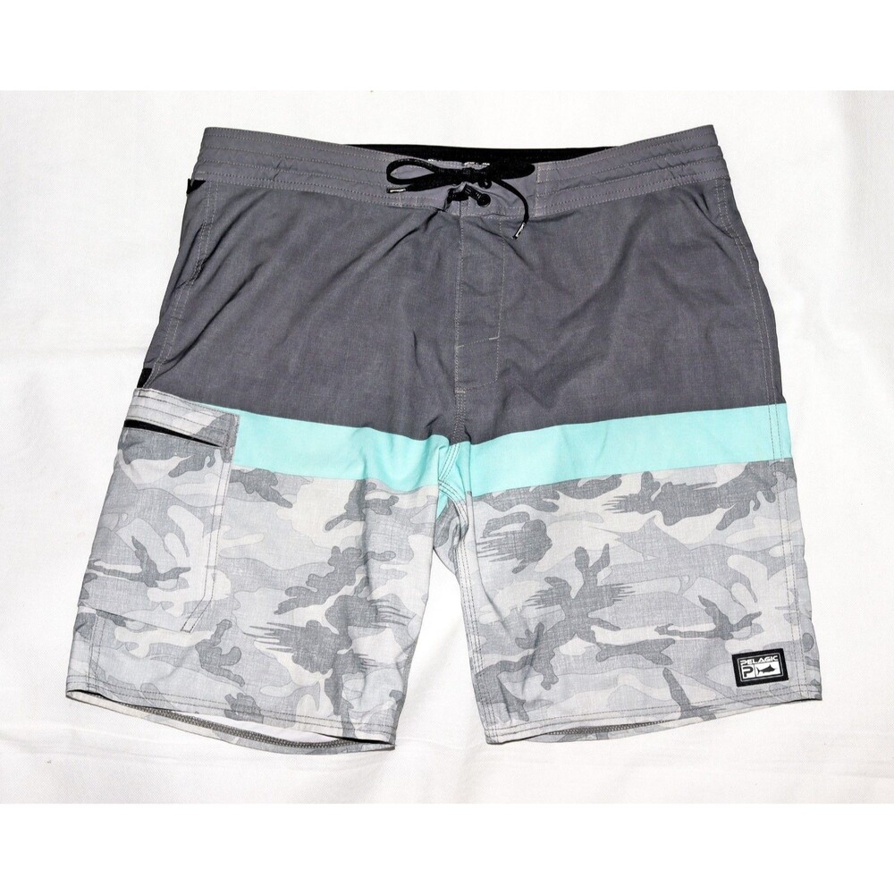 Pelagic High Performance Men's 1/2‎ Camouflage Board Shorts Trunks Size 36